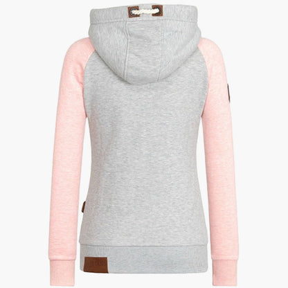 Dam Hoodie med Dragkedja – Slim Fit, Sportig & Trendig Fritidsstil