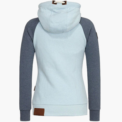 Dam Hoodie med Dragkedja – Slim Fit, Sportig & Trendig Fritidsstil