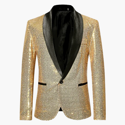 Herr Paljettkavaj Fest Blazer Slim Fit Partykläder