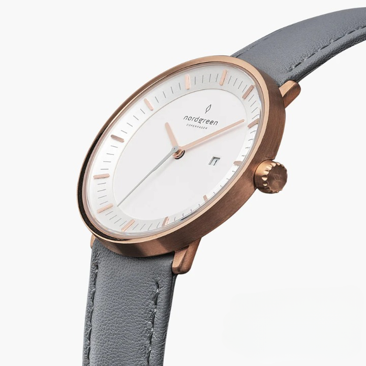Charlotte – Unisex filosofklocka med konstläderarmband