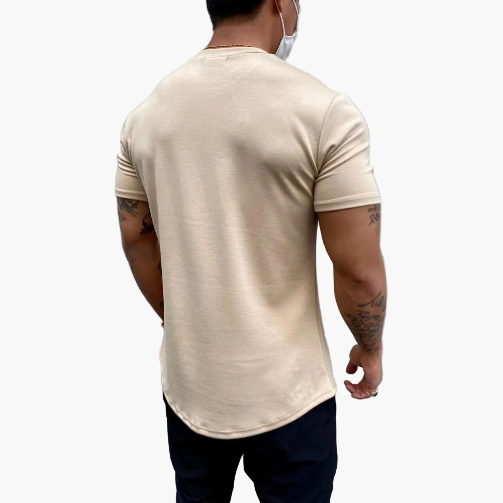 Herr T-shirt för träning och fitness – Muskelpassform, trendig stil
