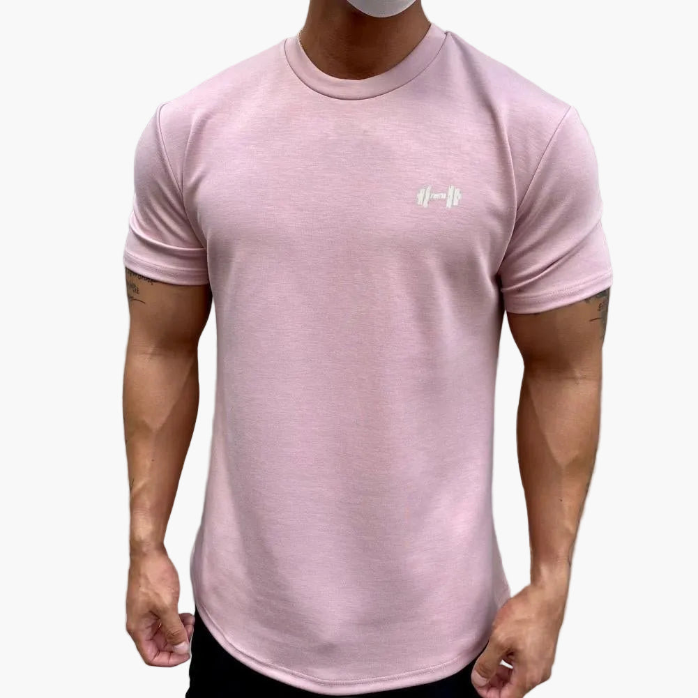 Herr T-shirt för träning och fitness – Muskelpassform, trendig stil