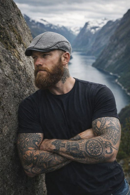 Herrkeps Flat Cap Klassisk Stil Justerbar Elegant Vardagsbruk