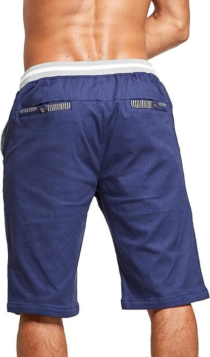 Herr Shorts Knälånga Avslappnade Chinos för Sommar och Fritid