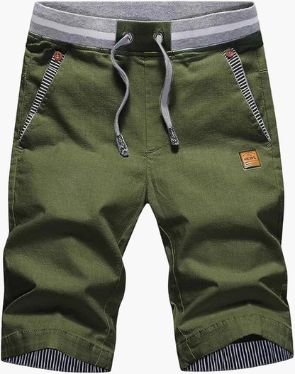 Herr Shorts Knälånga Avslappnade Chinos för Sommar och Fritid