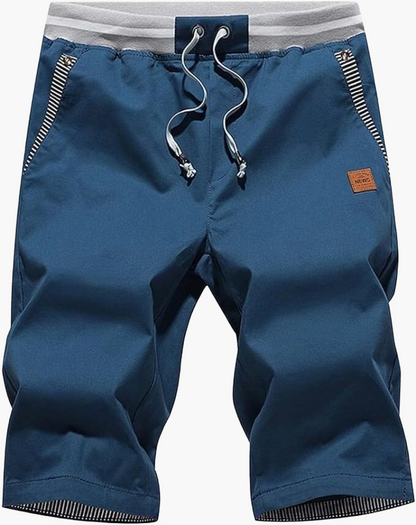 Herr Shorts Knälånga Avslappnade Chinos för Sommar och Fritid