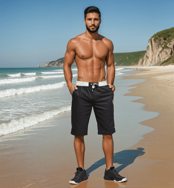 Herr Shorts Knälånga Avslappnade Chinos för Sommar och Fritid