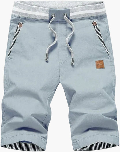 Herr Shorts Knälånga Avslappnade Chinos för Sommar och Fritid