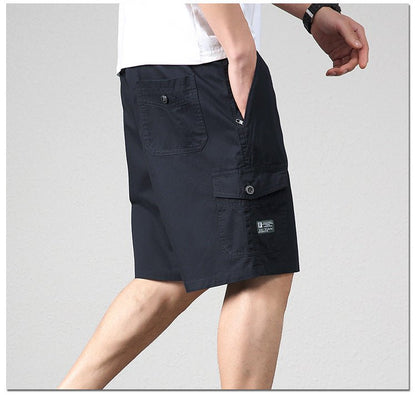 Herrshorts för strand och fritid med cargo-stil och praktiska fickor