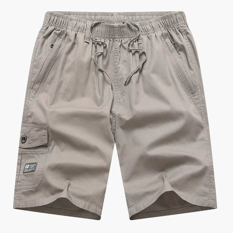 Herrshorts för strand och fritid med cargo-stil och praktiska fickor