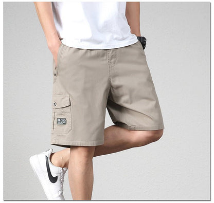 Herrshorts för strand och fritid med cargo-stil och praktiska fickor