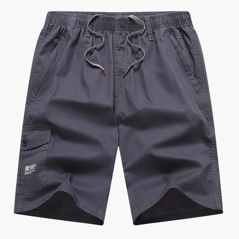 Herrshorts för strand och fritid med cargo-stil och praktiska fickor