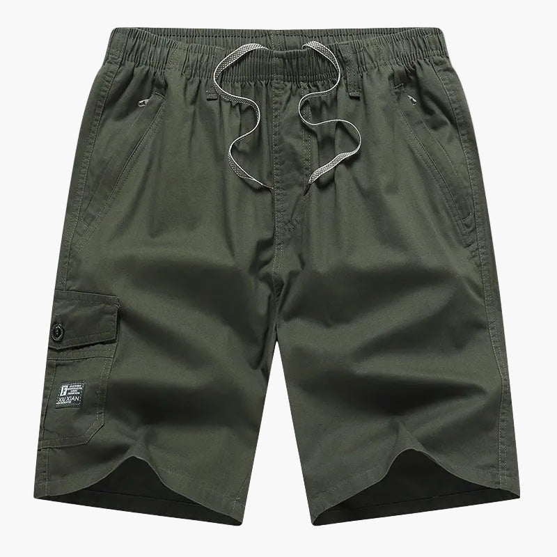 Herrshorts för strand och fritid med cargo-stil och praktiska fickor