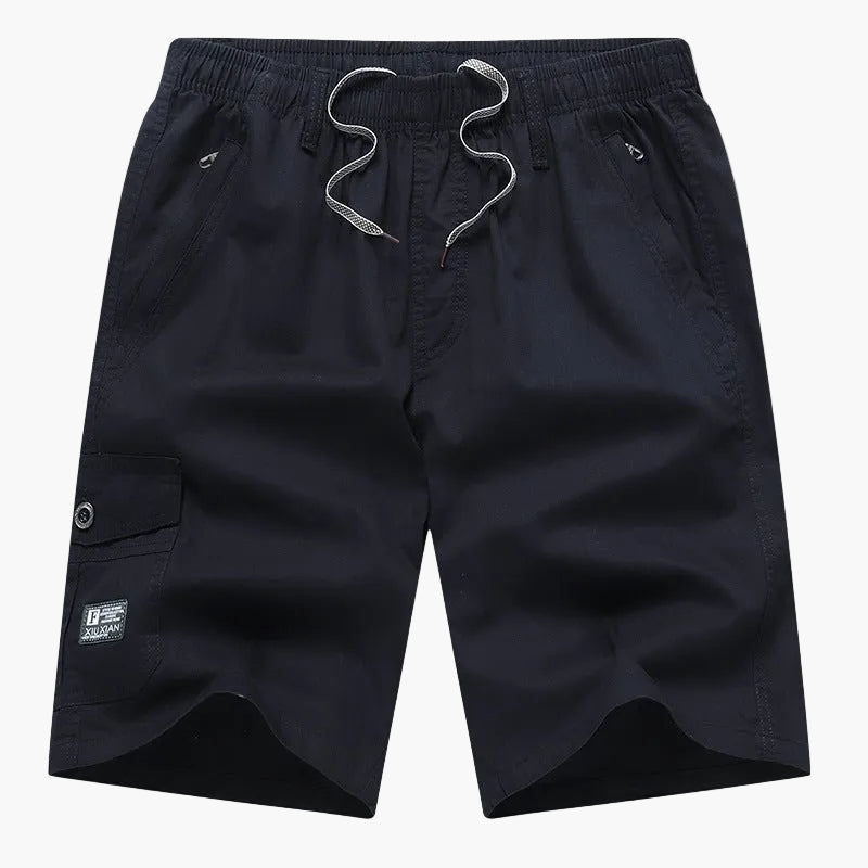 Herrshorts för strand och fritid med cargo-stil och praktiska fickor