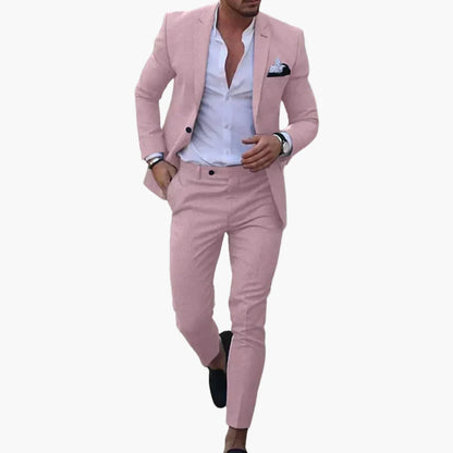 Herr Slim Fit Kostym – Modern Stilfull Tvådelad Kostym för Fest och Arbete