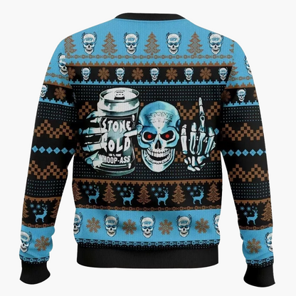 Herrtröja Stone Cold Steve Austin Jultröja Wrestling Motiv – Rolig Stickad Stil