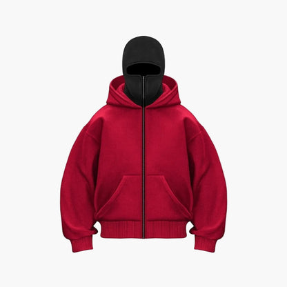 Herrar Urban Tech Hoodie med Integrerad Balaklava – Funktionell Streetwear för Aktiva