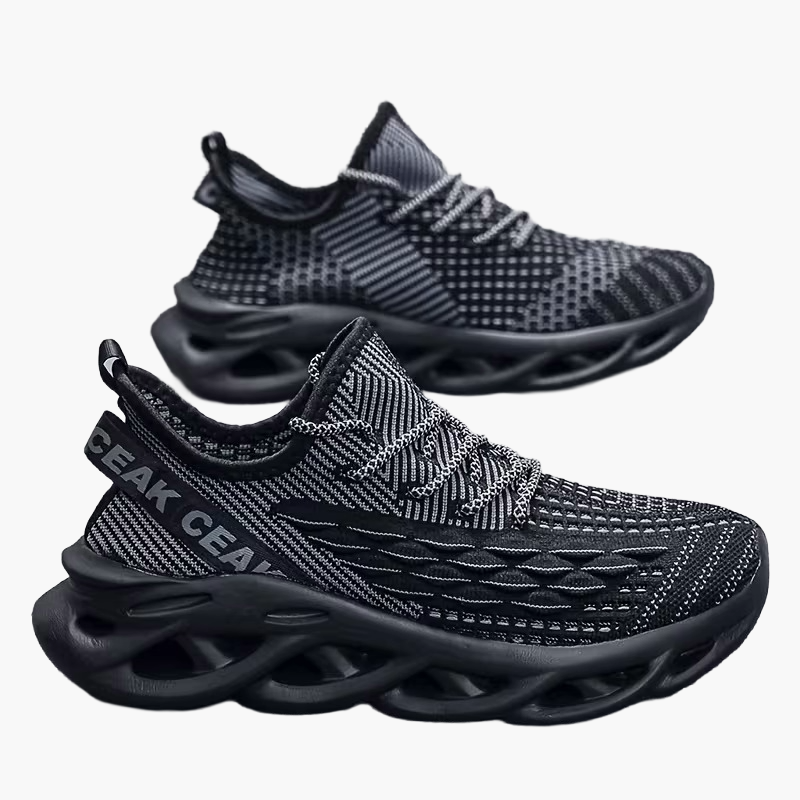 Herr Sneakers Sportiga Löparskor med Modern Design – Bred Passform och Unik Sula