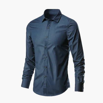 Herr Skjorta Slim Fit – Elegant och Mångsidig för Arbete och Fritid