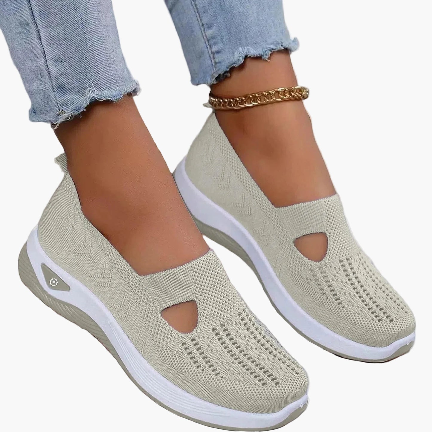 Dam Sneakers Ortopediska Andningsbara Halkfria Vardags- och Träningsskor