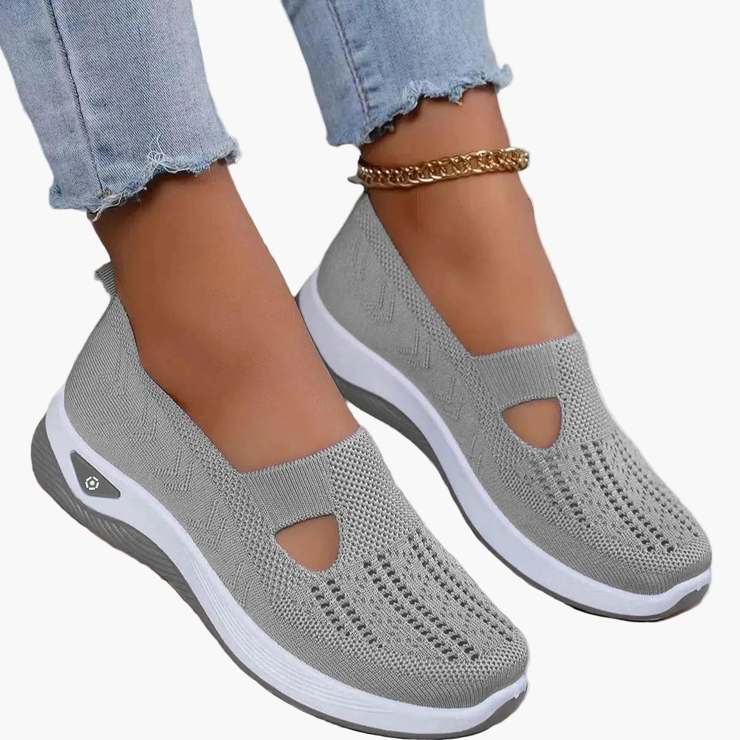 Dam Sneakers Ortopediska Andningsbara Halkfria Vardags- och Träningsskor