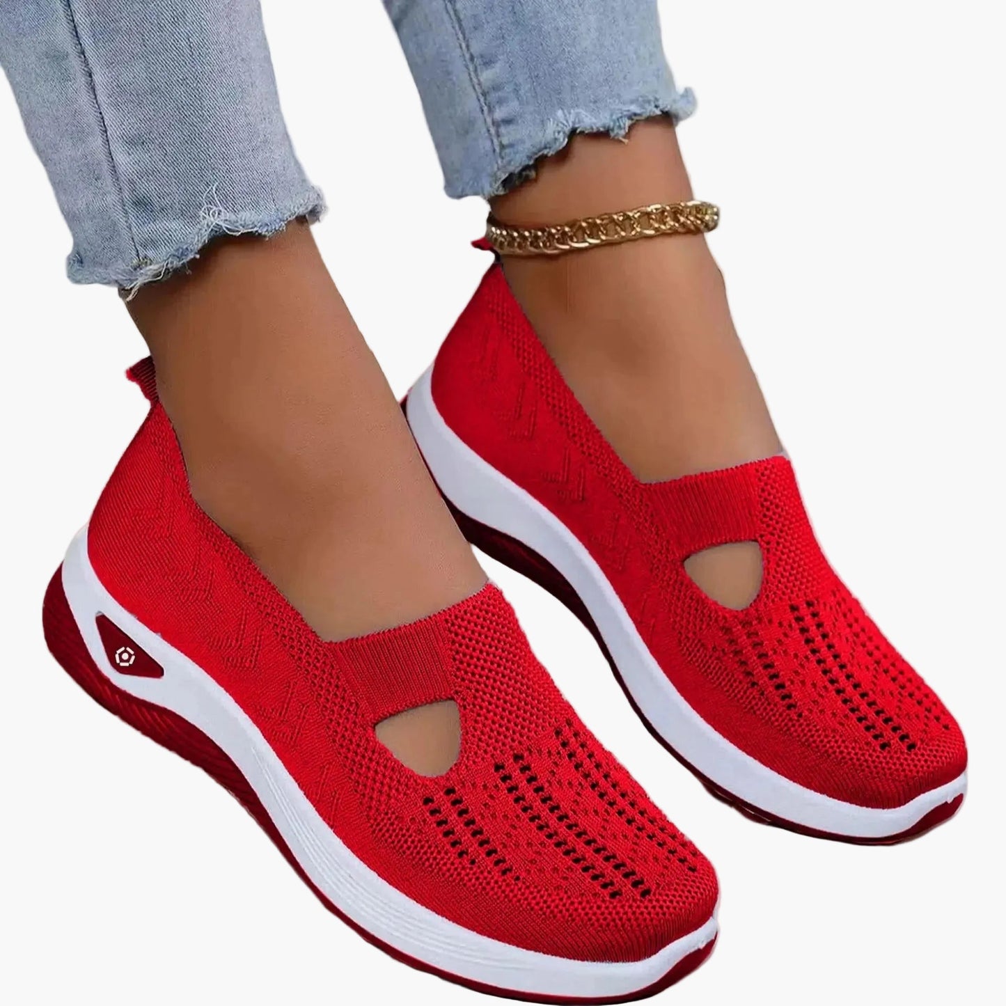 Dam Sneakers Ortopediska Andningsbara Halkfria Vardags- och Träningsskor