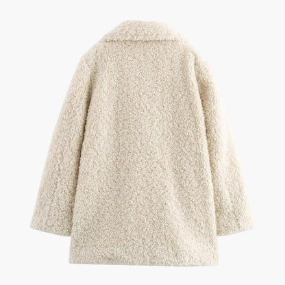 Dam Teddyjacka Oversized Vintermode Vardaglig Stil
