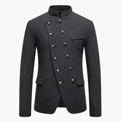Herr Kavaj Modern Asymmetrisk Dubbelknäppt Stil för Fest och Formella Tillfällen