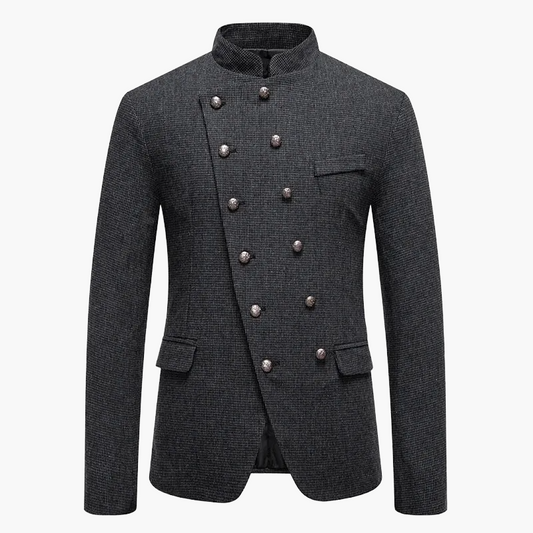 Herr Kavaj Modern Asymmetrisk Dubbelknäppt Stil för Fest och Formella Tillfällen