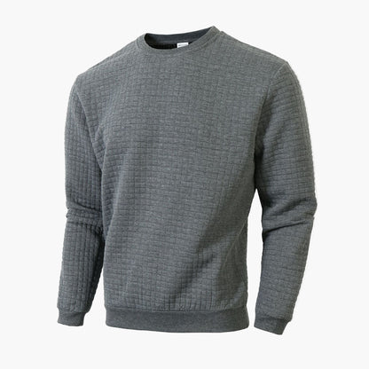 Herrar Quiltad Tröja – Vardagsstil med Modern Struktur
