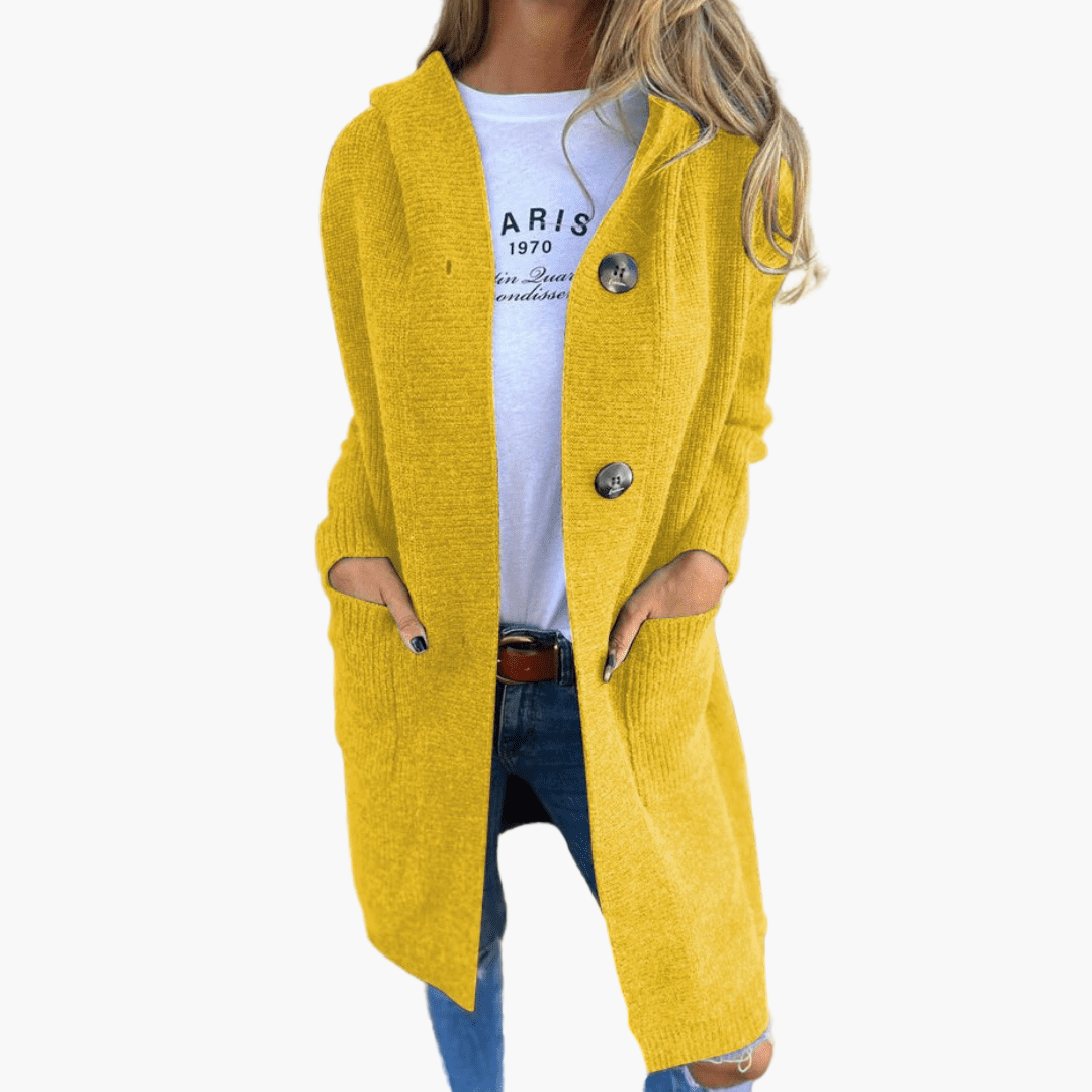 Damers lång cardigan – Elegant vardagskofta för lager-på-lager och stilfull komfort