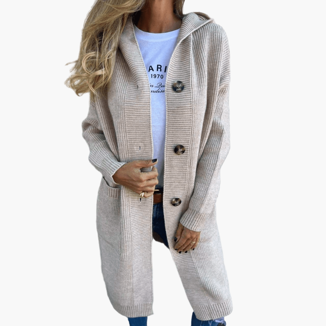 Damers lång cardigan – Elegant vardagskofta för lager-på-lager och stilfull komfort