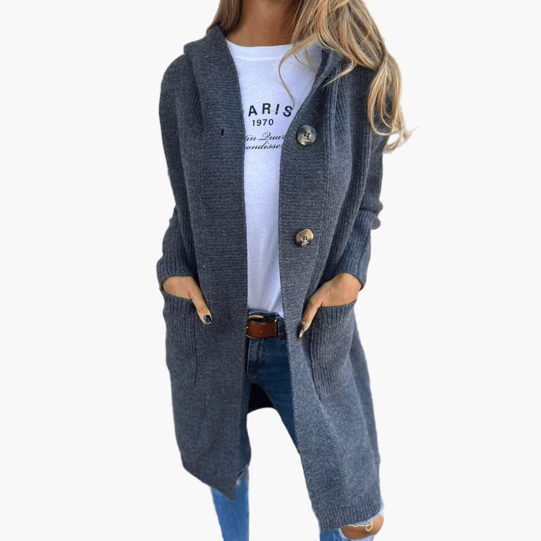 Damers lång cardigan – Elegant vardagskofta för lager-på-lager och stilfull komfort