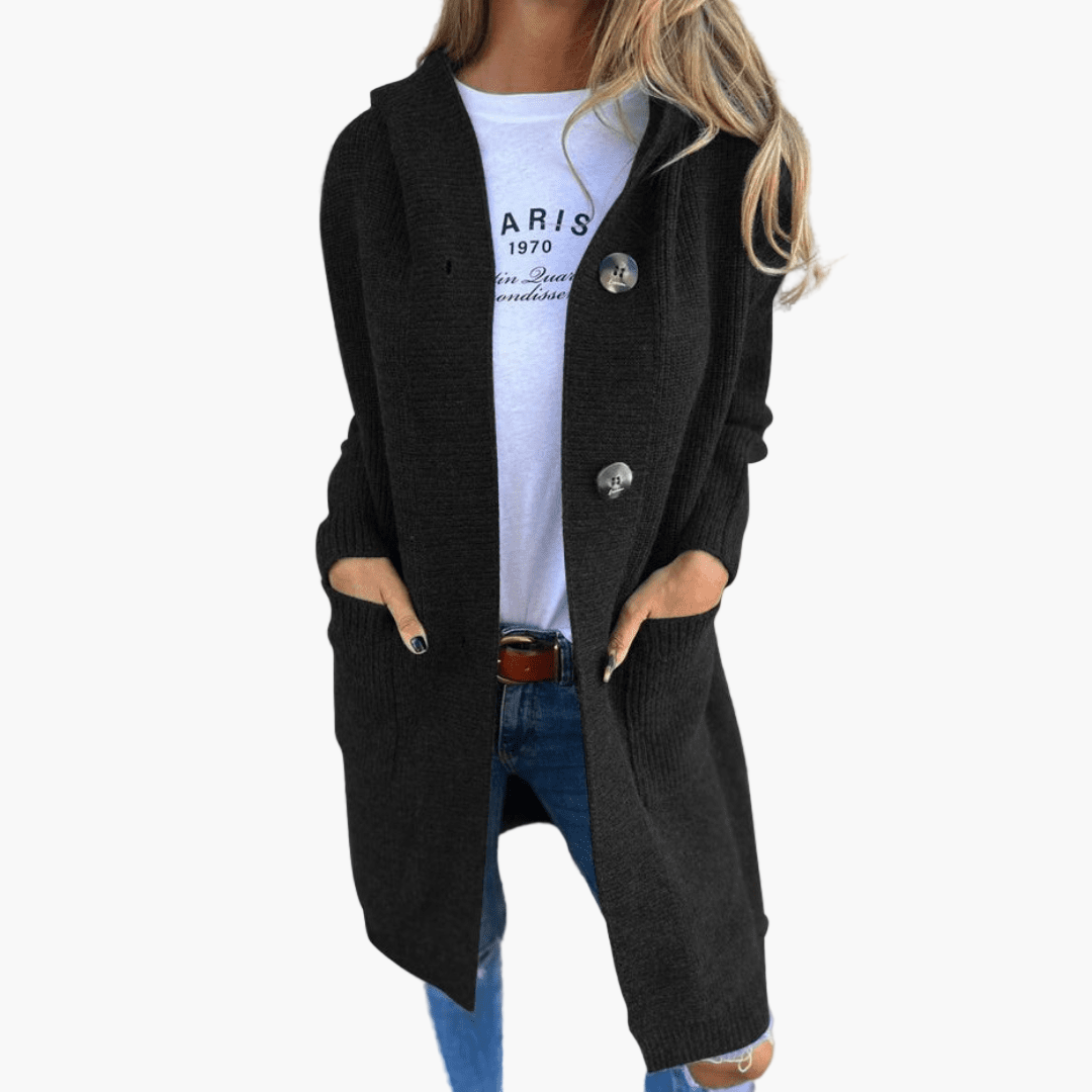 Damers lång cardigan – Elegant vardagskofta för lager-på-lager och stilfull komfort