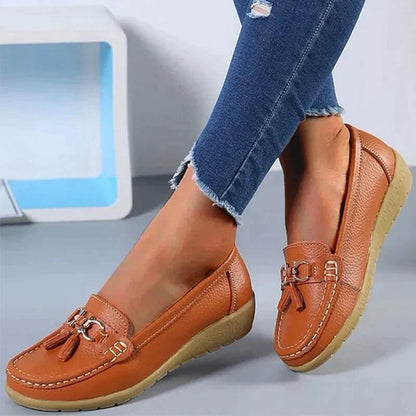 Dam loafers med tofsar – Komfortabla och stilrena vardagsskor