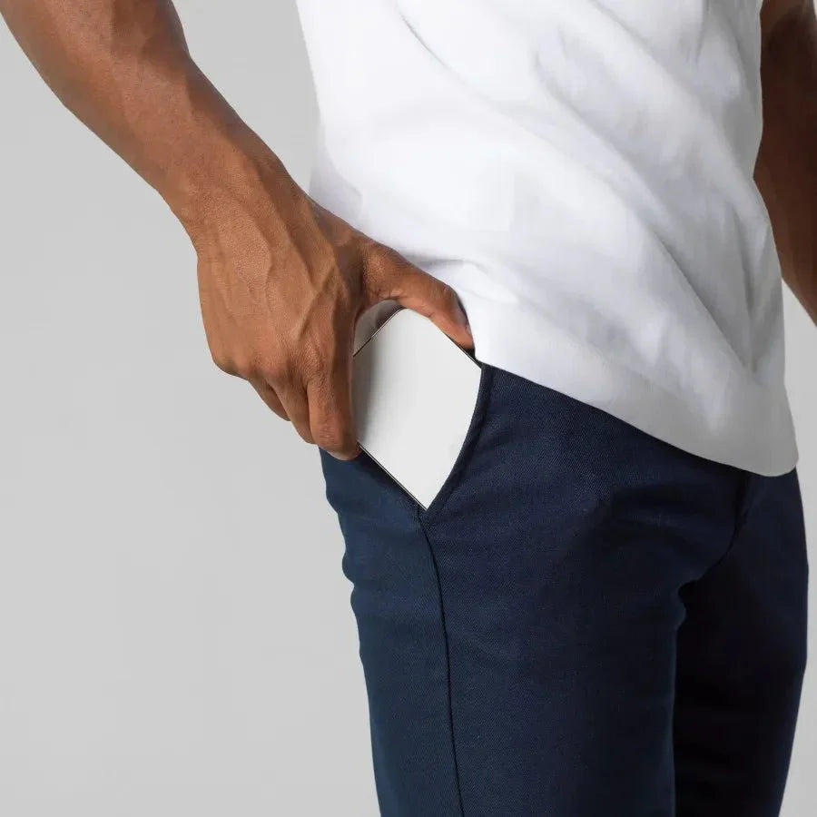 Herr Slim-Fit Chinos Byxor – Modern Stil för Arbete och Fritid