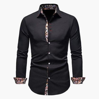 Herrskjorta – Slim Fit, Elegant Långärmad för Fest och Vardag