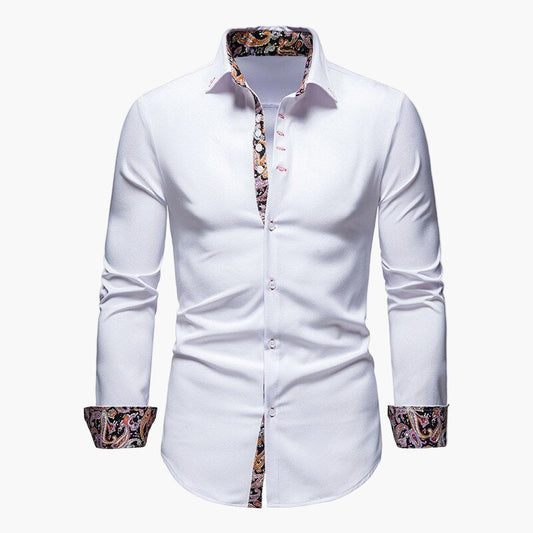 Herrskjorta – Slim Fit, Elegant Långärmad för Fest och Vardag