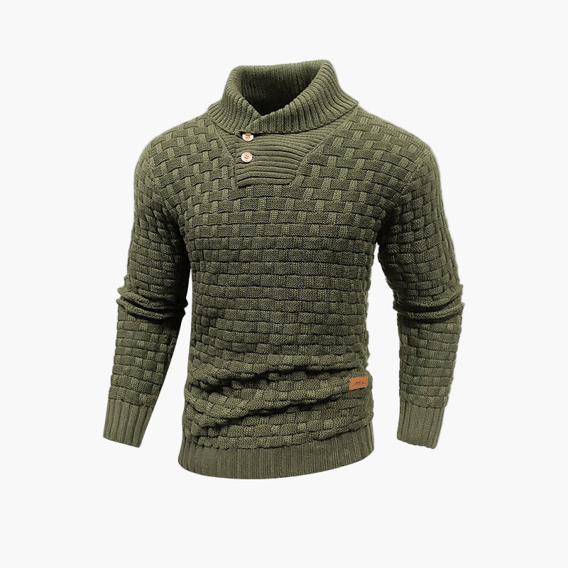 Herrstickad tröja med elegant termisk design – modern höststil och värme