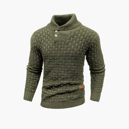 Herrstickad tröja med elegant termisk design – modern höststil och värme
