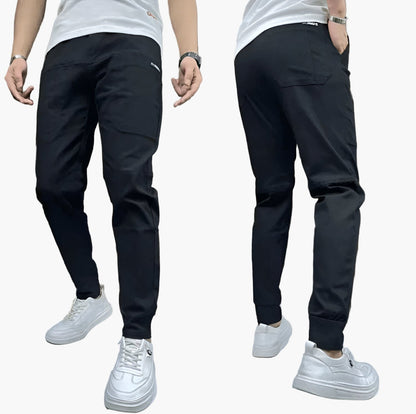 Herr Stretchiga Cargo Byxor – Avslappnad & Modern Stil för Alla Tillfällen