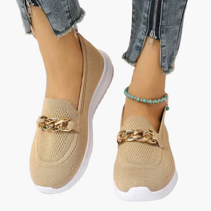 Dam Sneakers med Kedjedetalj – Bekväma och Stilrena Loafers för Vardagsbruk
