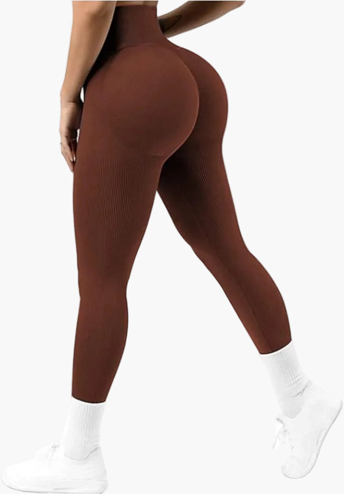 Dam Seamless Träningsleggings Hög Midja Lyftande Effekt Fitness