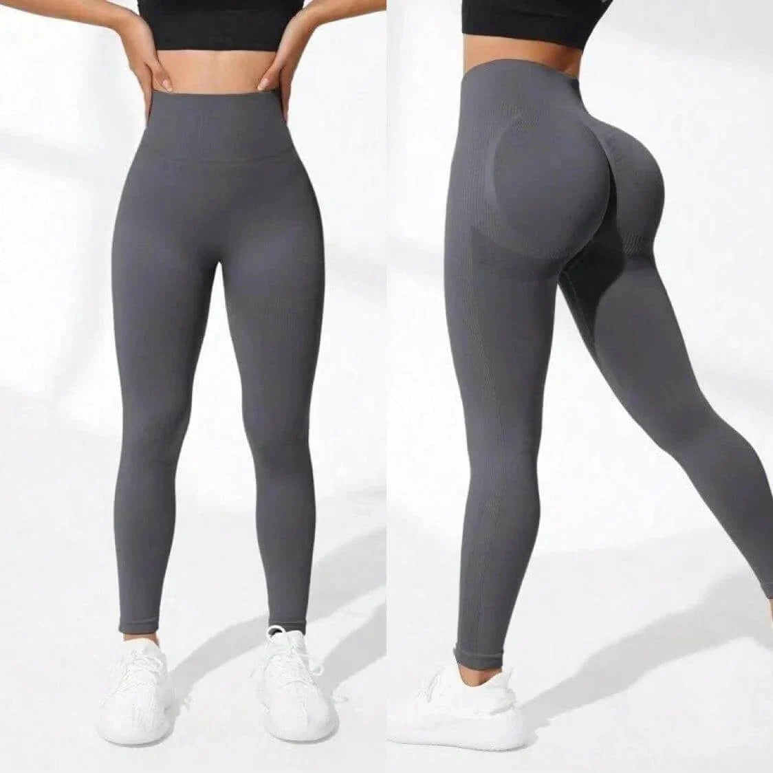 Dam Seamless Träningsleggings Hög Midja Lyftande Effekt Fitness