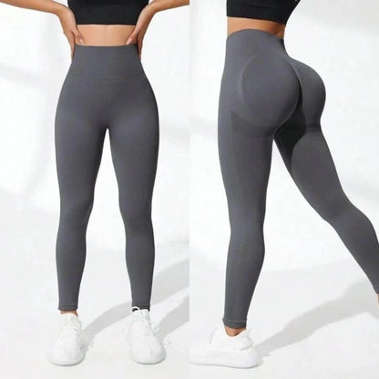 Dam Seamless Träningsleggings Hög Midja Lyftande Effekt Fitness