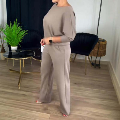 Damers elegant 3-delad set – Stilren och bekväm outfit för vardag och arbete