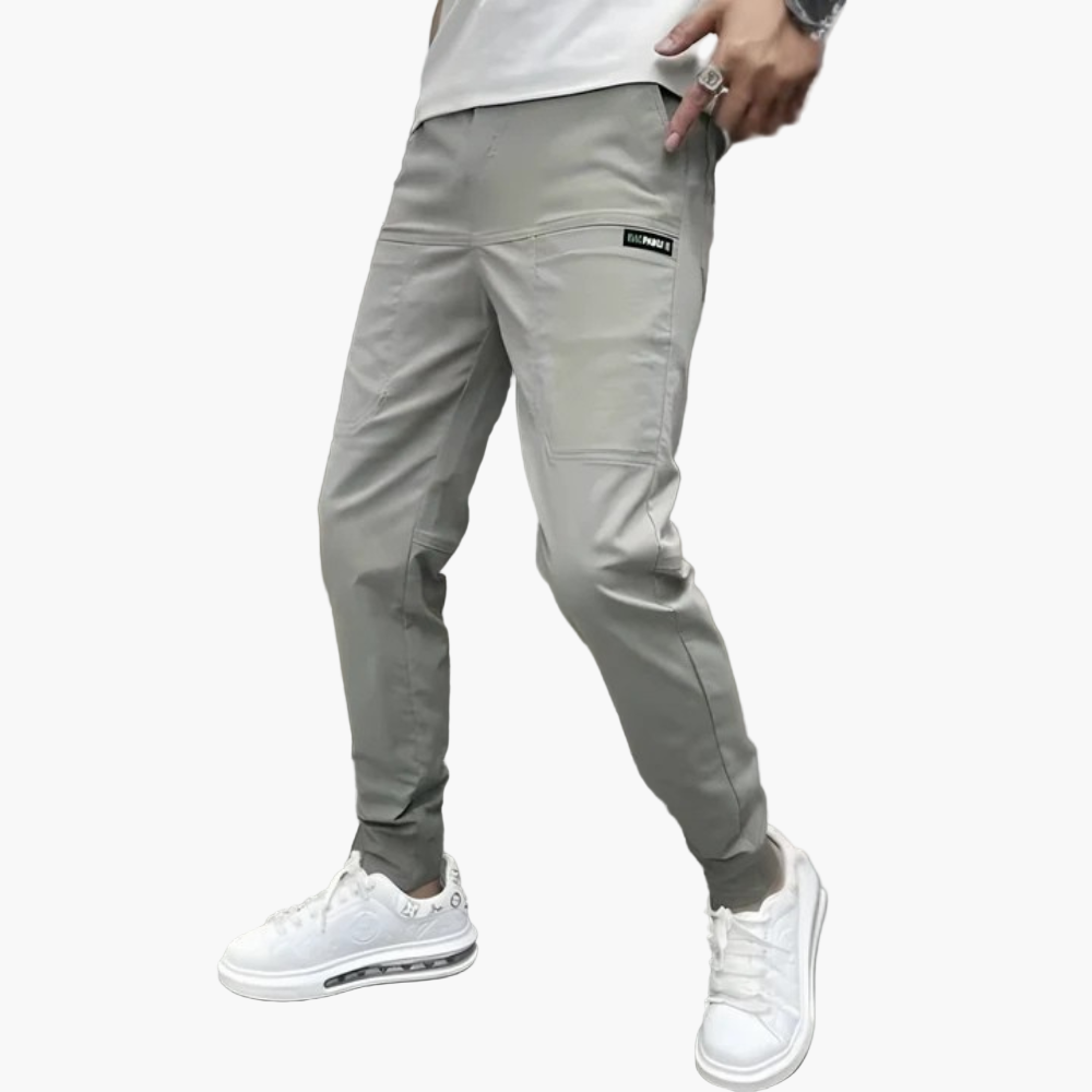 Herr Stretchiga Cargo Byxor – Avslappnad & Modern Stil för Alla Tillfällen