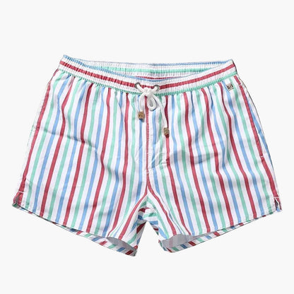 Herr – Randiga badshorts – Klassisk strandstil för sommar och semester