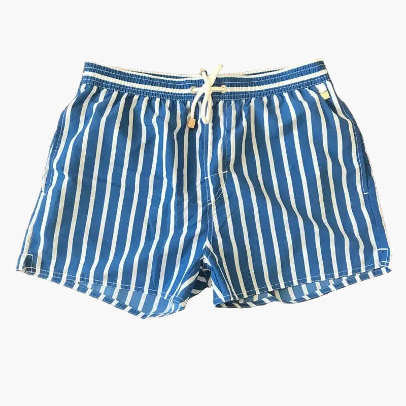 Herr – Randiga badshorts – Klassisk strandstil för sommar och semester