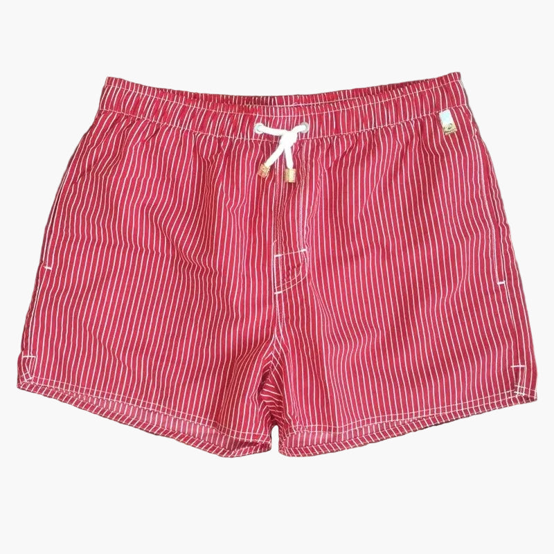 Herr – Randiga badshorts – Klassisk strandstil för sommar och semester
